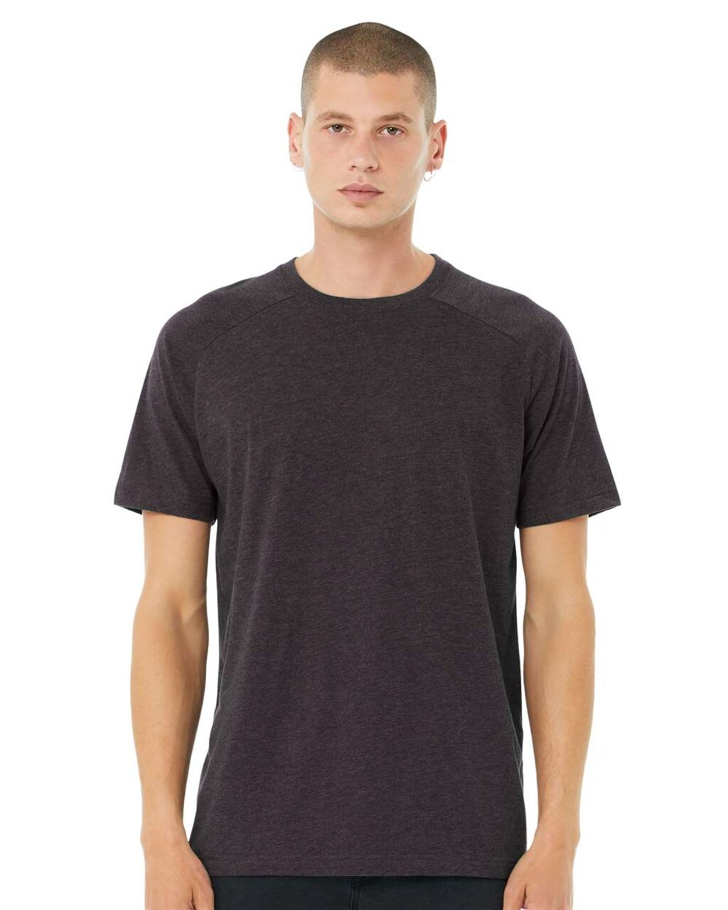 BELLA + CANVAS Heather CVC Raglan Short Sleeve Crewneck T-Shirt for Modern Casual Looks & Custom Printing Tee